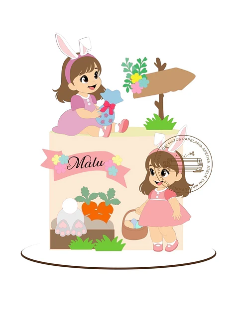 Arquivo topo de bolo páscoa JARDIM DA MALU