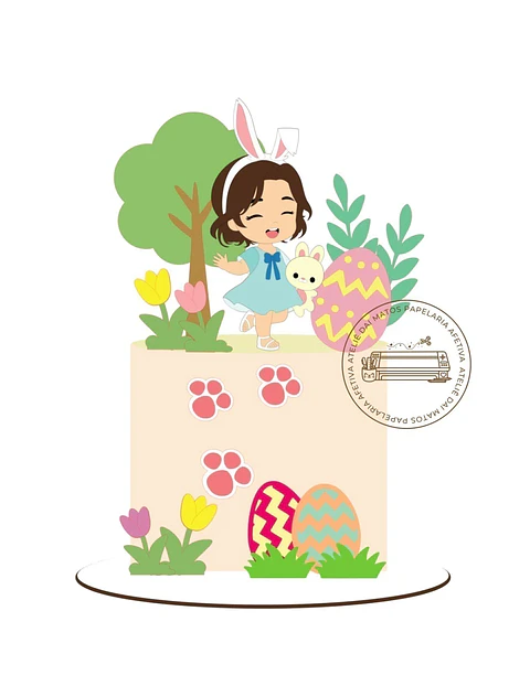 Arquivo topo de bolo páscoa BOSQUE ENCANTADO