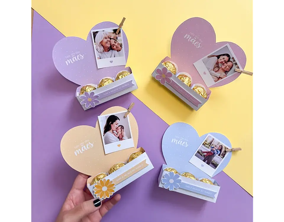 Arquivo dia das mães coração 3 doces - TUDO PARA PAPELARIA 1