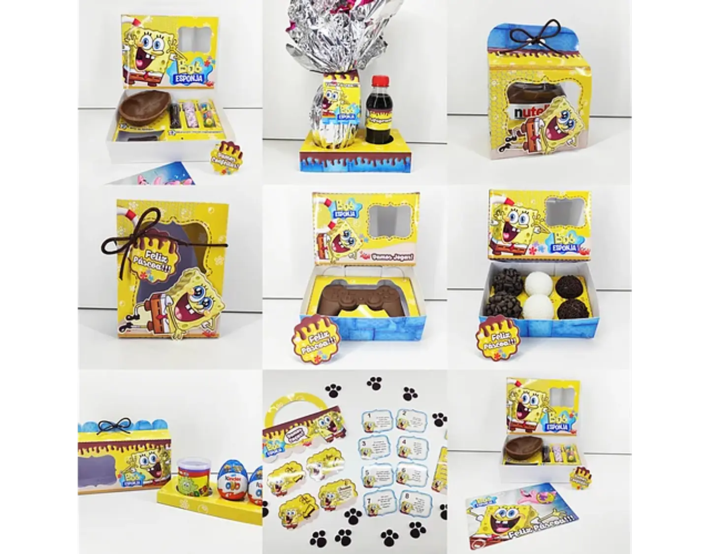 Arquivo páscoa kit infantil - Bob esponja 2
