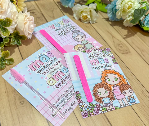 Arquivo dia das Mães Card Lixinha ou Escovinha - LETTERINHAS