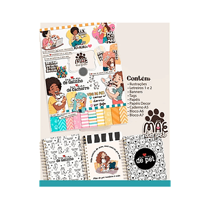 Arquivo dia das Mães mãe de pet combo encadernação + ilustrações - TITA