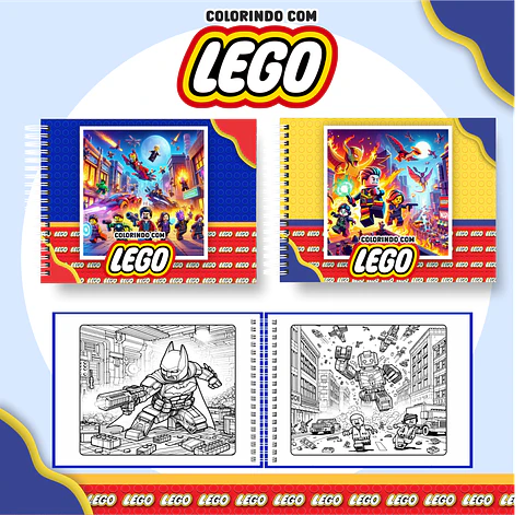 Arquivo livro de colorir Lego - PAMELLA