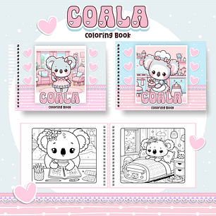 Arquivo livro de colorir Coala Kawaii - PAMELLA
