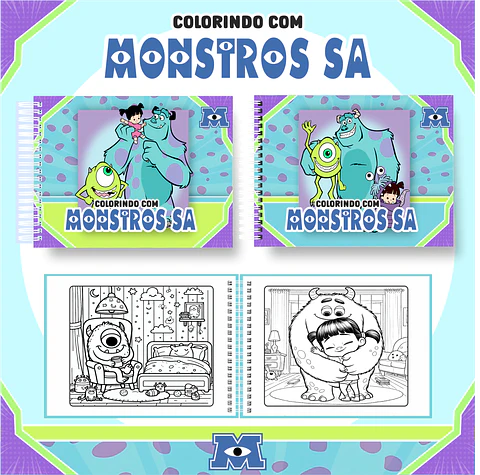 Arquivo livro de colorir Monstros SA - PAMELLA