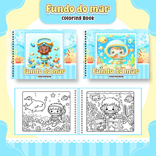 Arquivo livro de colorir Fundo do Mar menino - PAMELLA