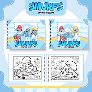 Arquivo livro de colorir Smurfs - PAMELLA