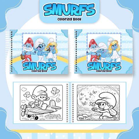 Arquivo livro de colorir Smurfs - PAMELLA