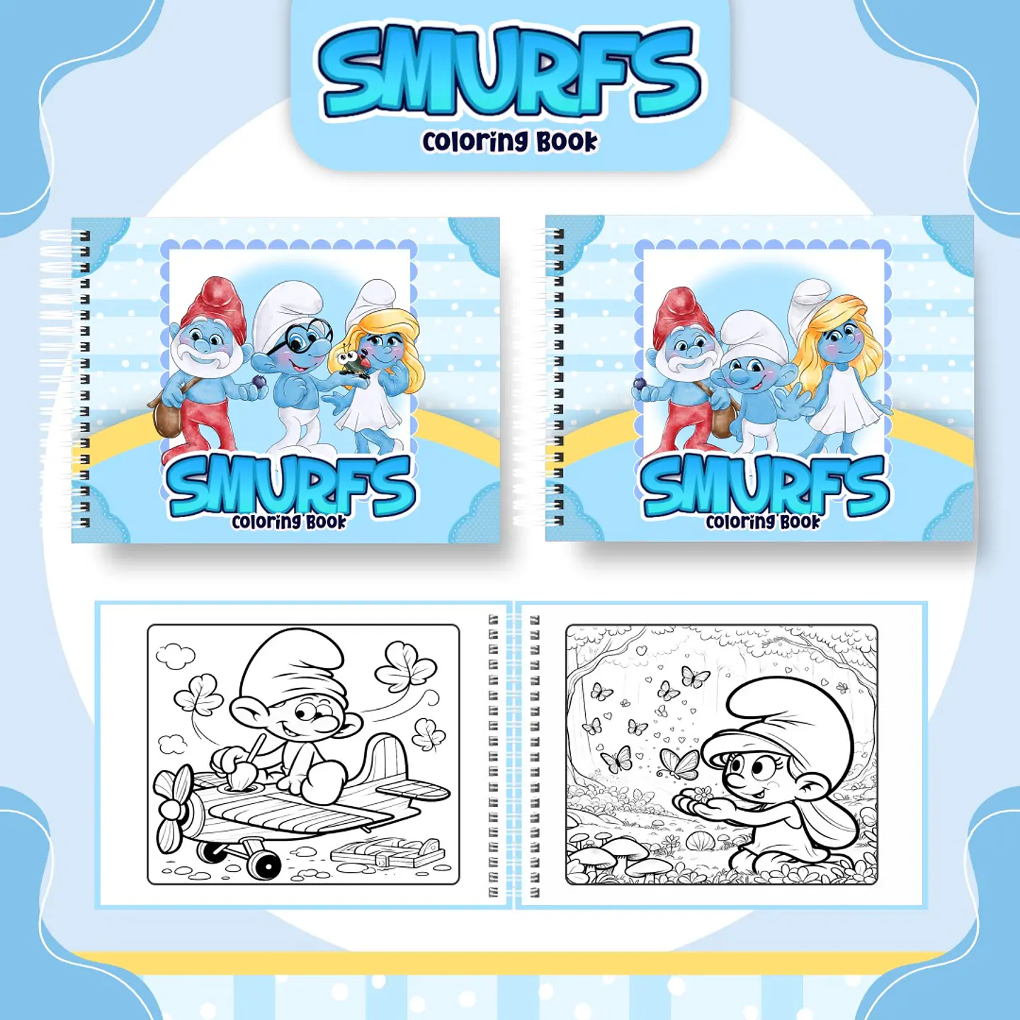 Arquivo livro de colorir Smurfs - PAMELLA 1