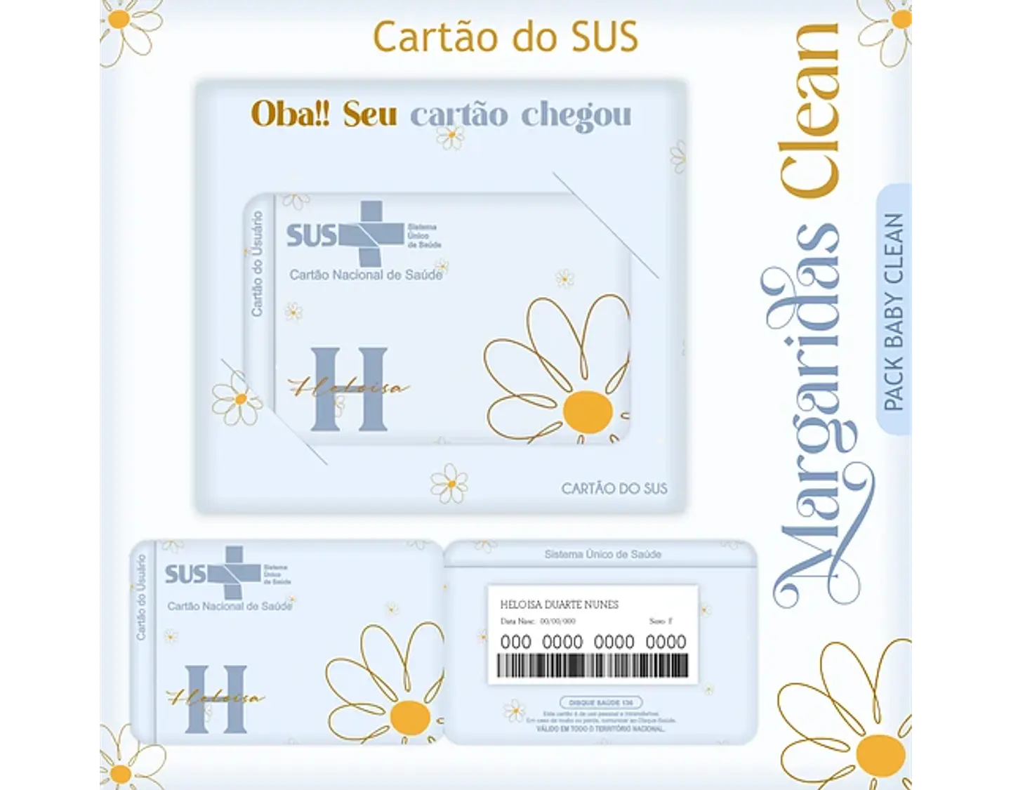 Arquivo encadernação baby Margaridas - LINA 1