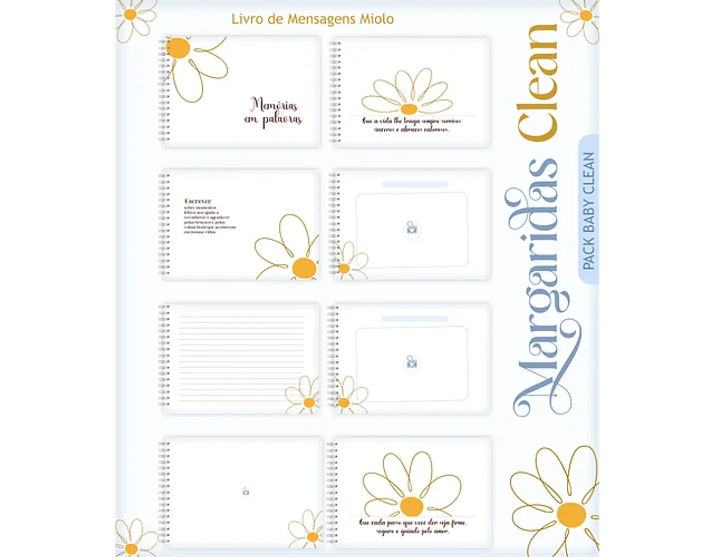 Arquivo encadernação baby Margaridas - LINA 8