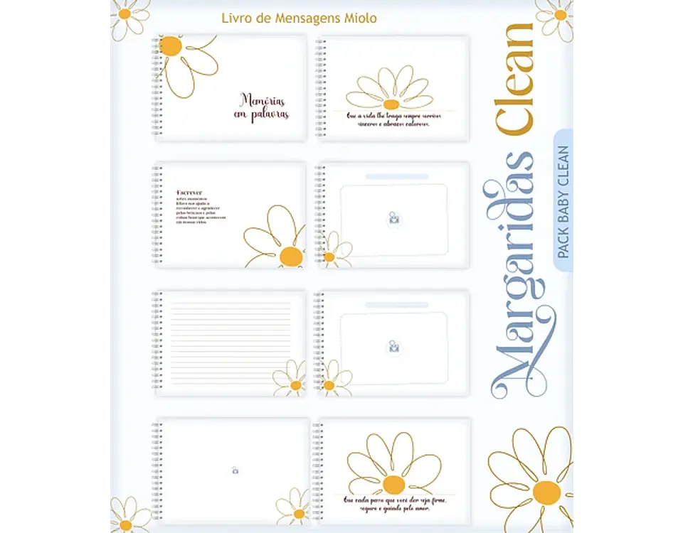 Arquivo encadernação baby Margaridas - LINA 8