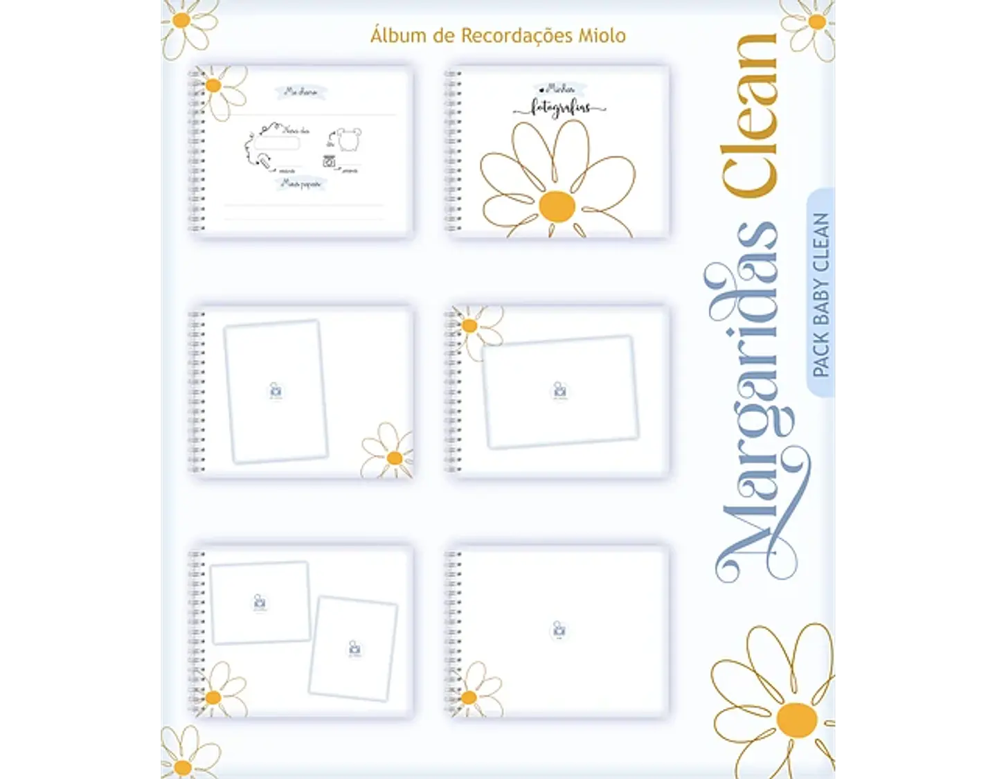 Arquivo encadernação baby Margaridas - LINA 12