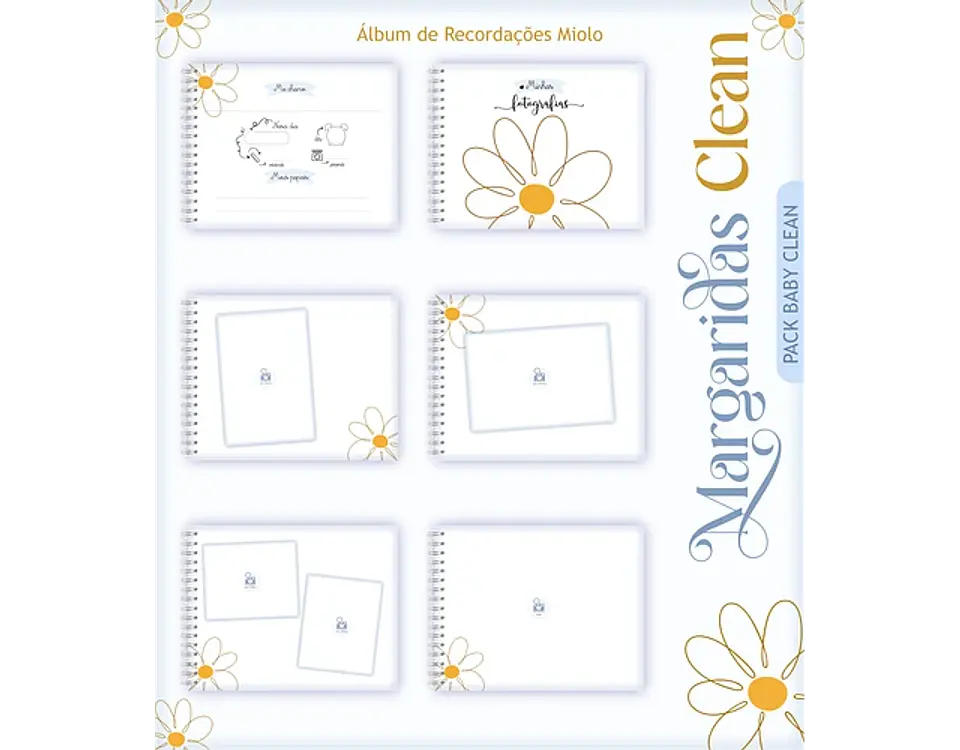 Arquivo encadernação baby Margaridas - LINA 12