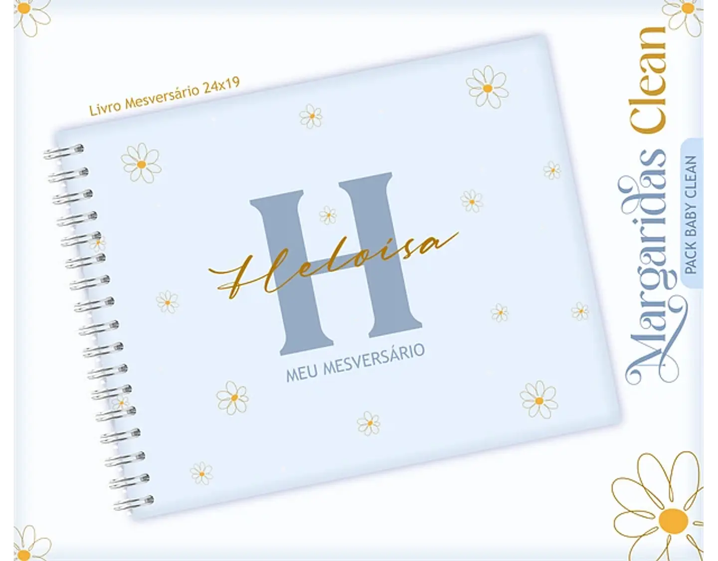 Arquivo encadernação baby Margaridas - LINA 15