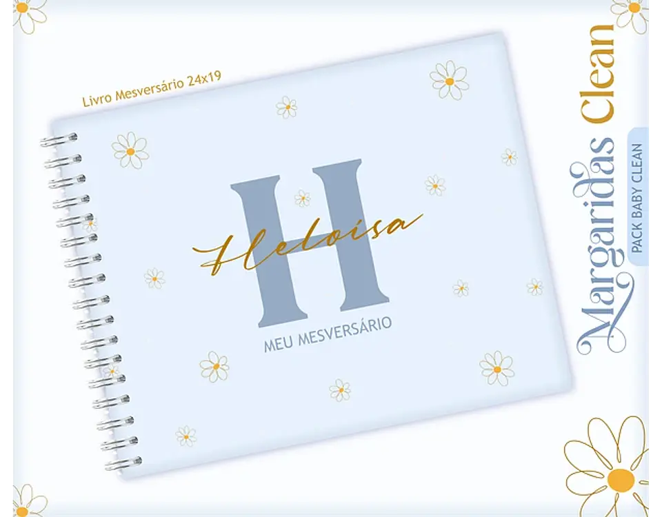 Arquivo encadernação baby Margaridas - LINA 15
