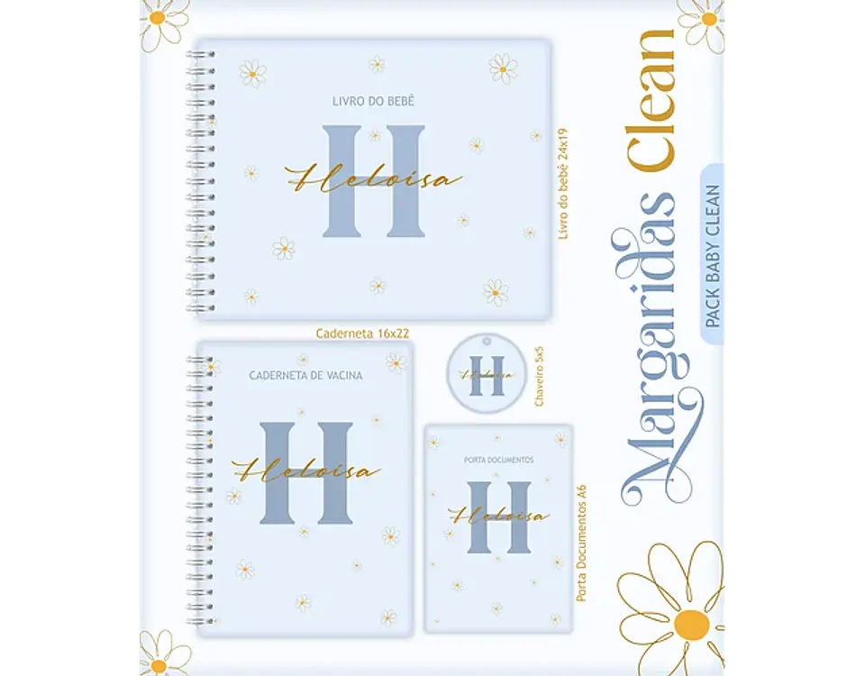 Arquivo encadernação baby Margaridas - LINA 19