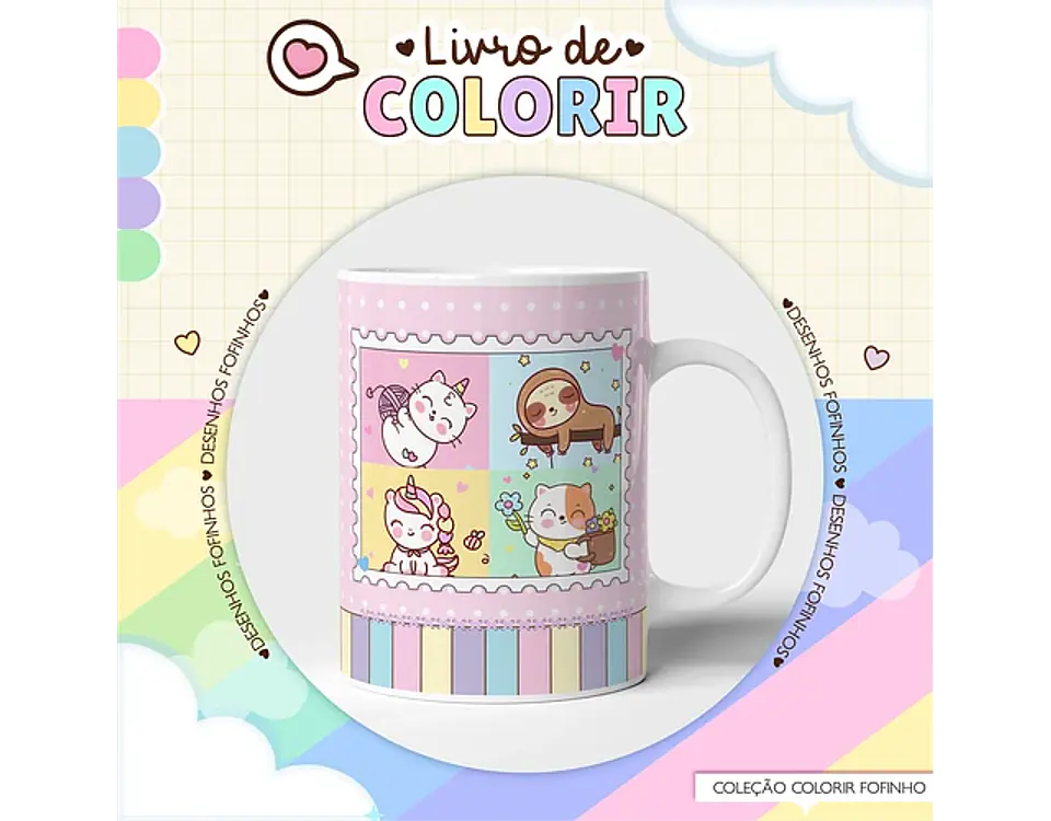 Arquivo caderno de colorir fofinho - LINA 2
