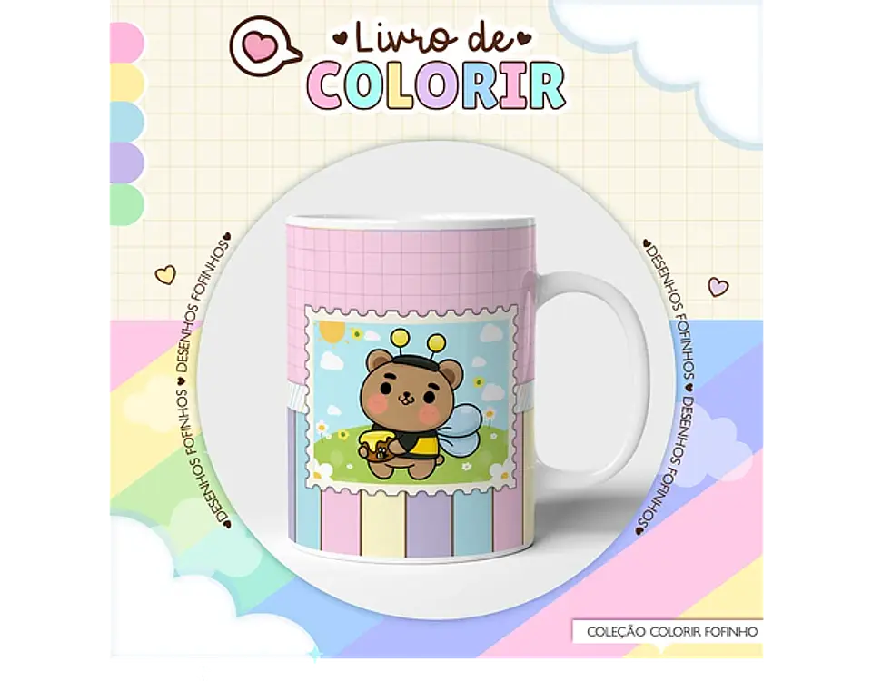 Arquivo caderno de colorir fofinho - LINA 3