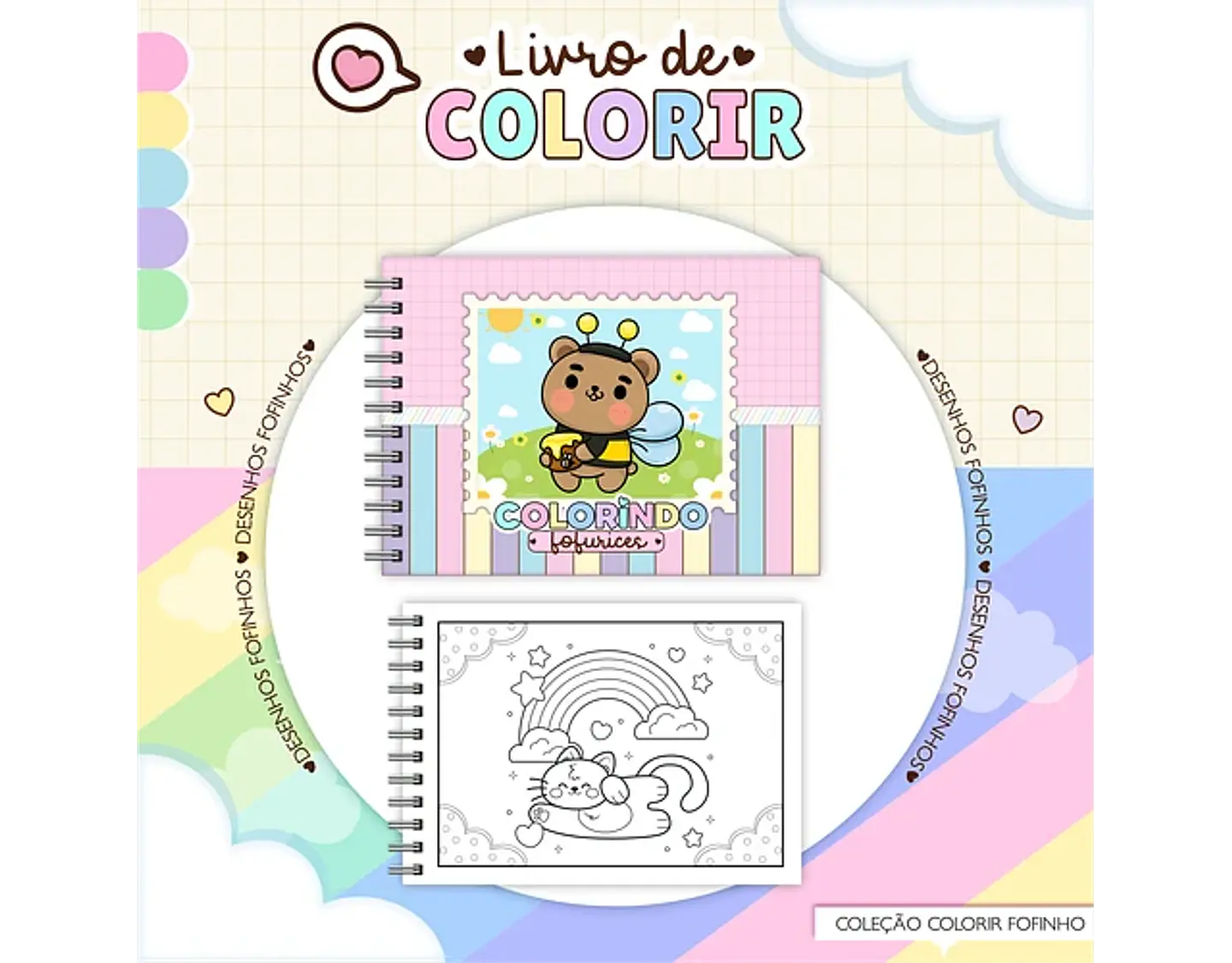 Arquivo caderno de colorir fofinho - LINA 8