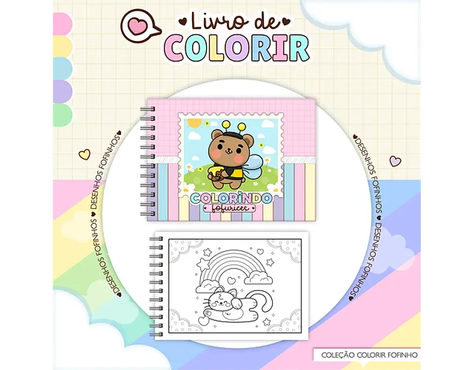 Arquivo caderno de colorir fofinho - LINA 8