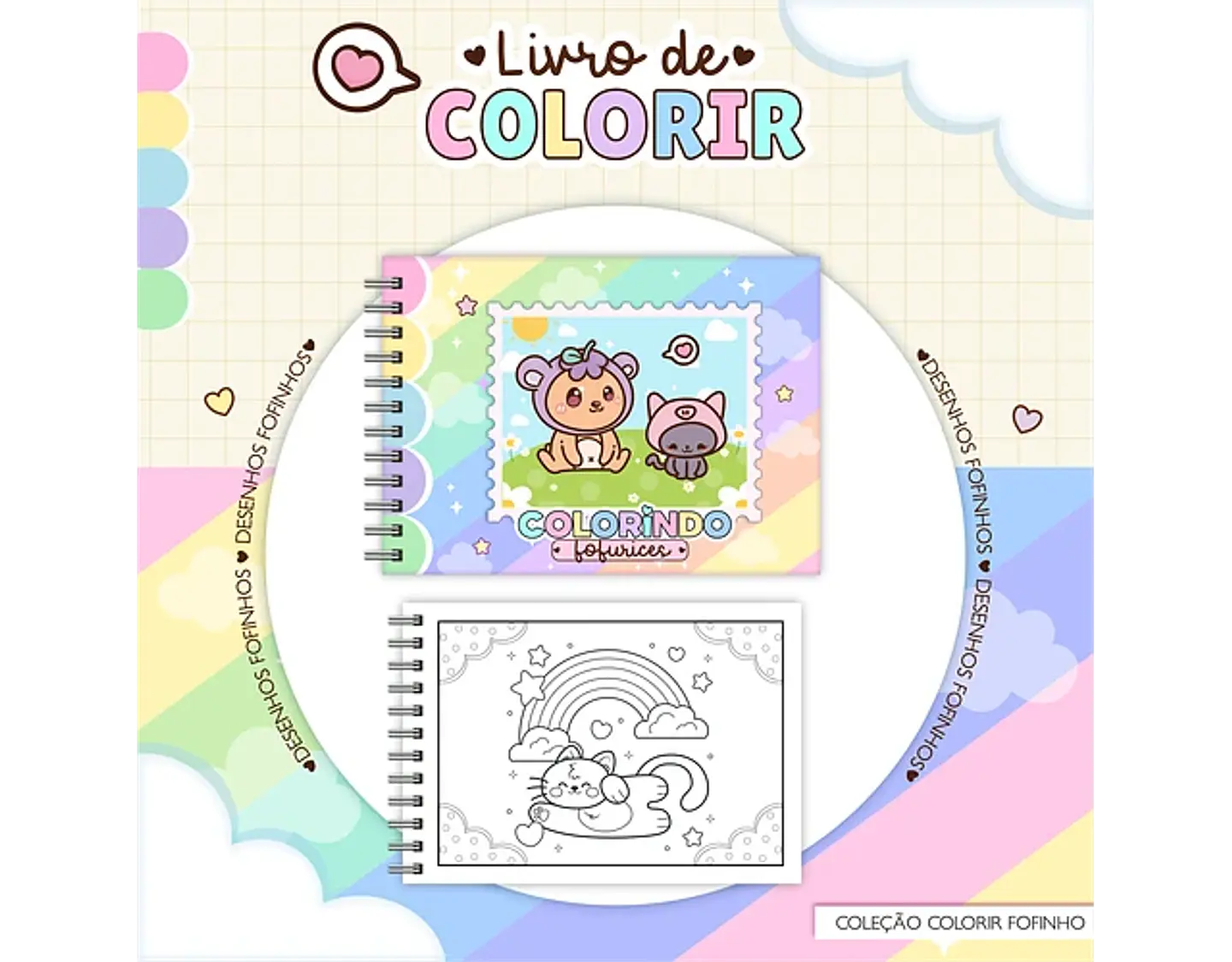 Arquivo caderno de colorir fofinho - LINA 9