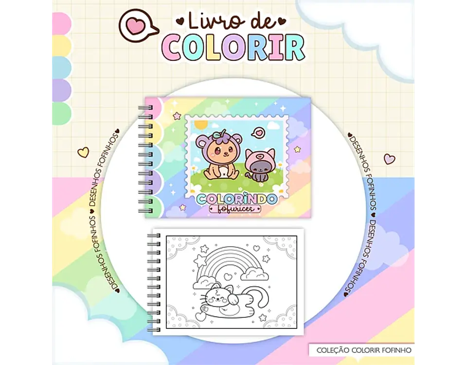 Arquivo caderno de colorir fofinho - LINA 9