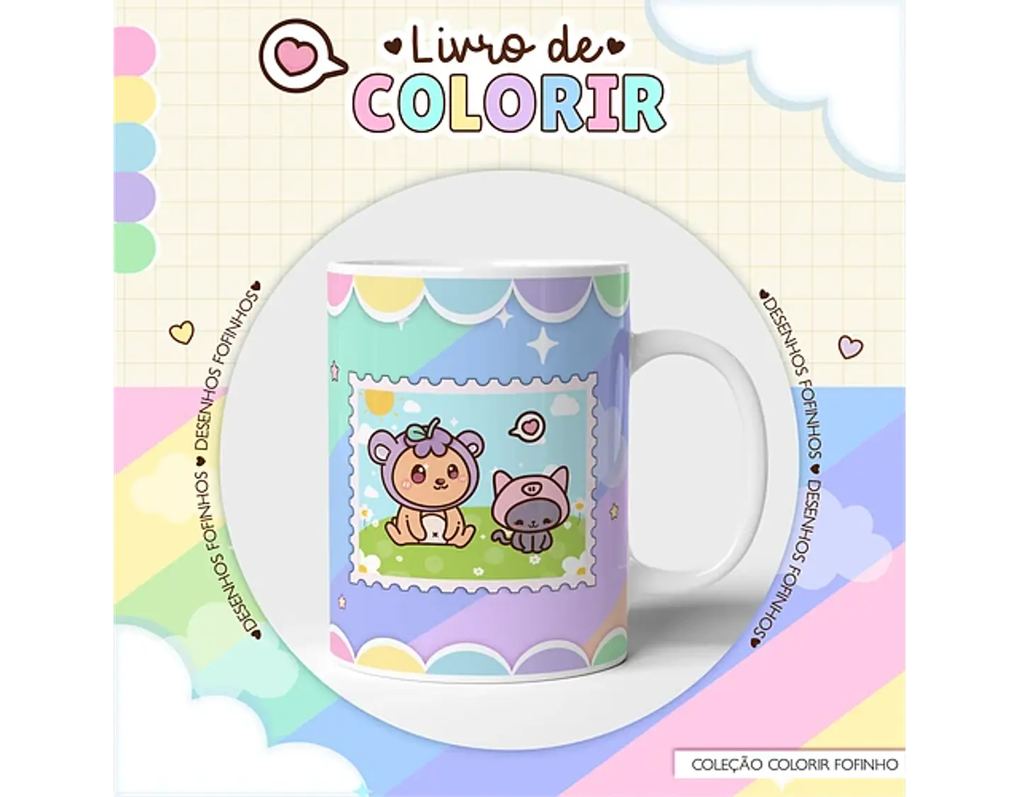 Arquivo caderno de colorir fofinho - LINA 10