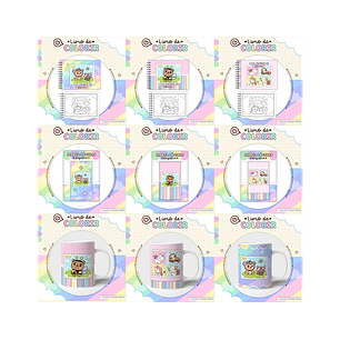 Arquivo caderno de colorir fofinho - LINA