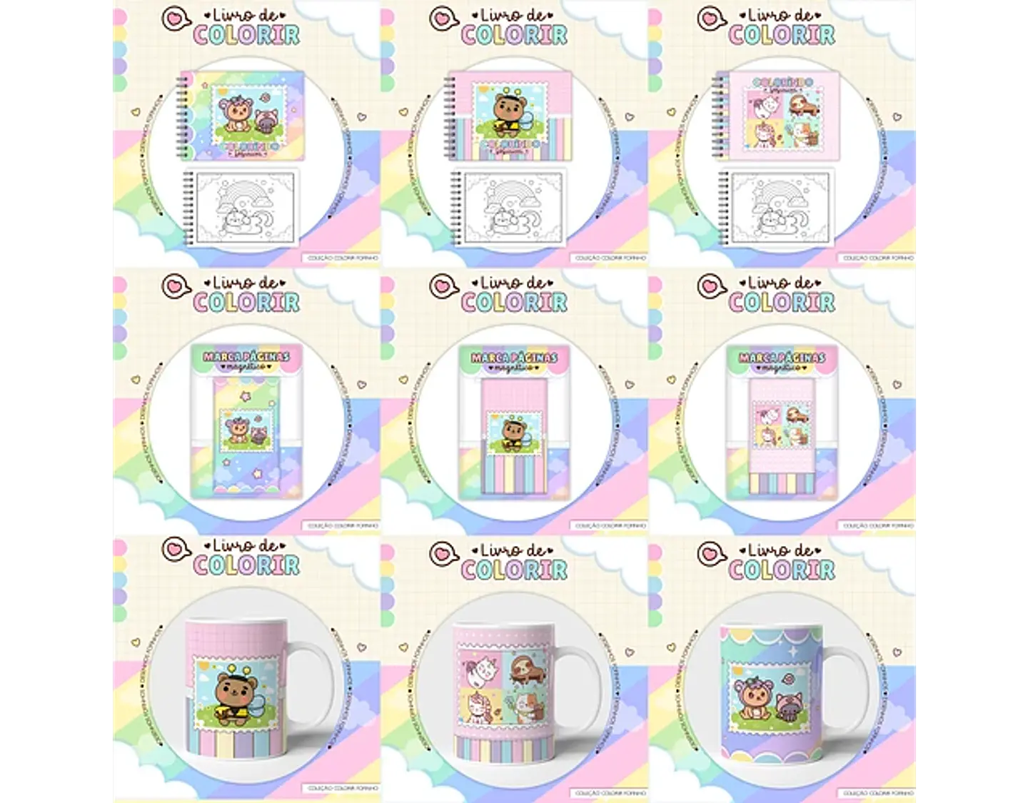 Arquivo caderno de colorir fofinho - LINA 1