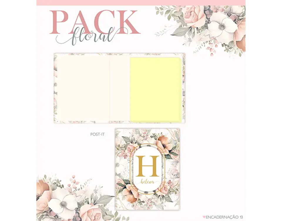 Arquivo encadernação pack floral 2 - LINA 3