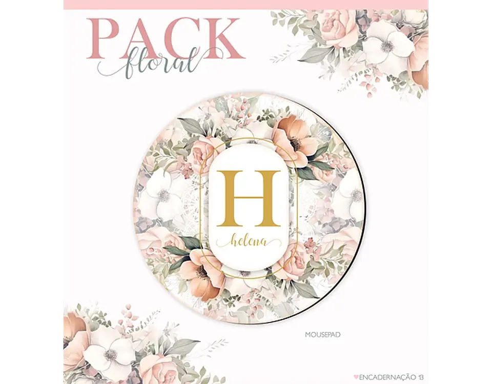 Arquivo encadernação pack floral 2 - LINA 5