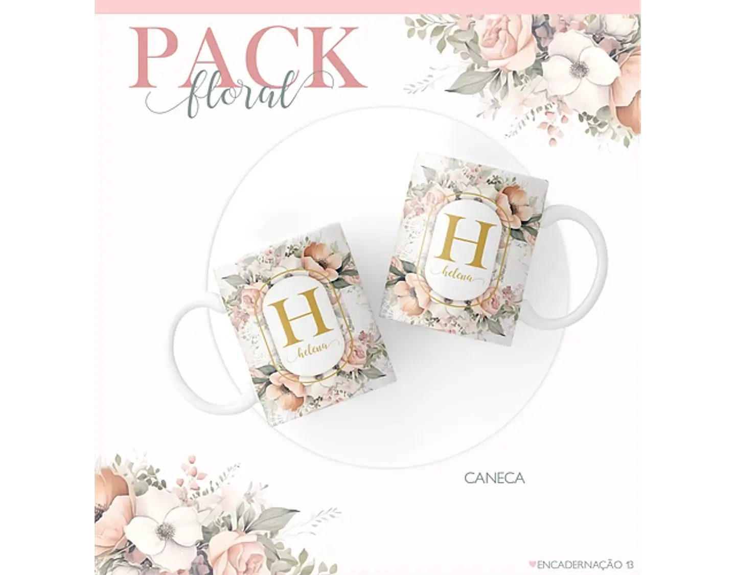 Arquivo encadernação pack floral 2 - LINA 8
