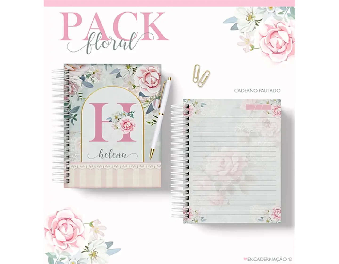 Arquivo encadernação pack floral 1 - LINA 2