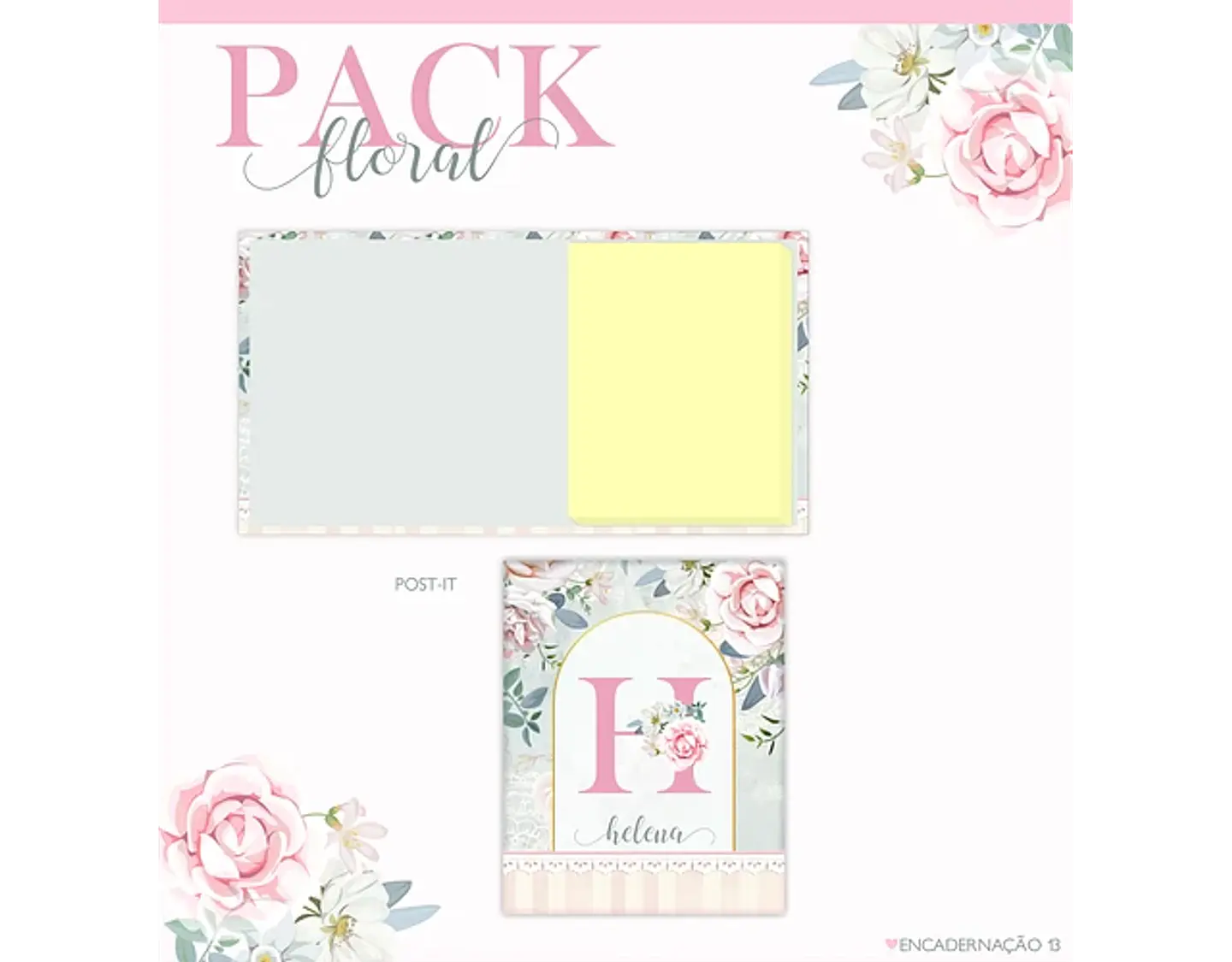 Arquivo encadernação pack floral 1 - LINA 3