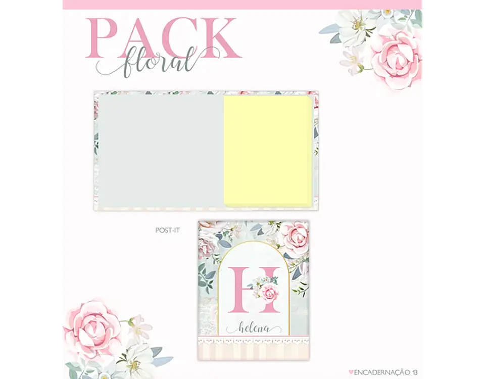 Arquivo encadernação pack floral 1 - LINA 3
