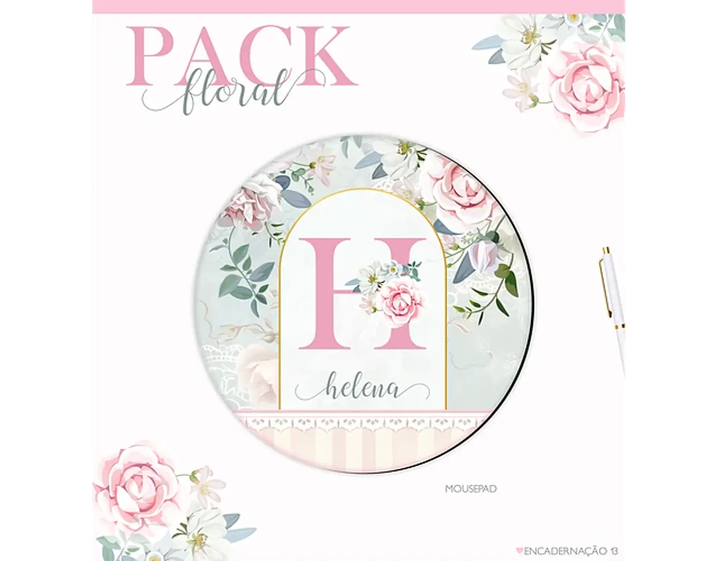 Arquivo encadernação pack floral 1 - LINA 4
