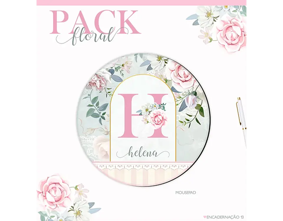 Arquivo encadernação pack floral 1 - LINA 4
