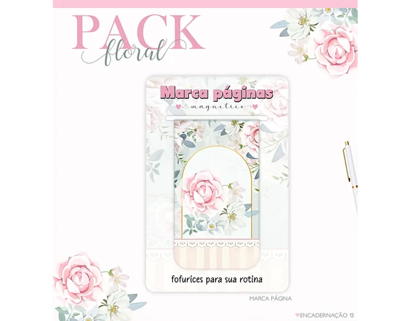 Arquivo encadernação pack floral 1 - LINA 7