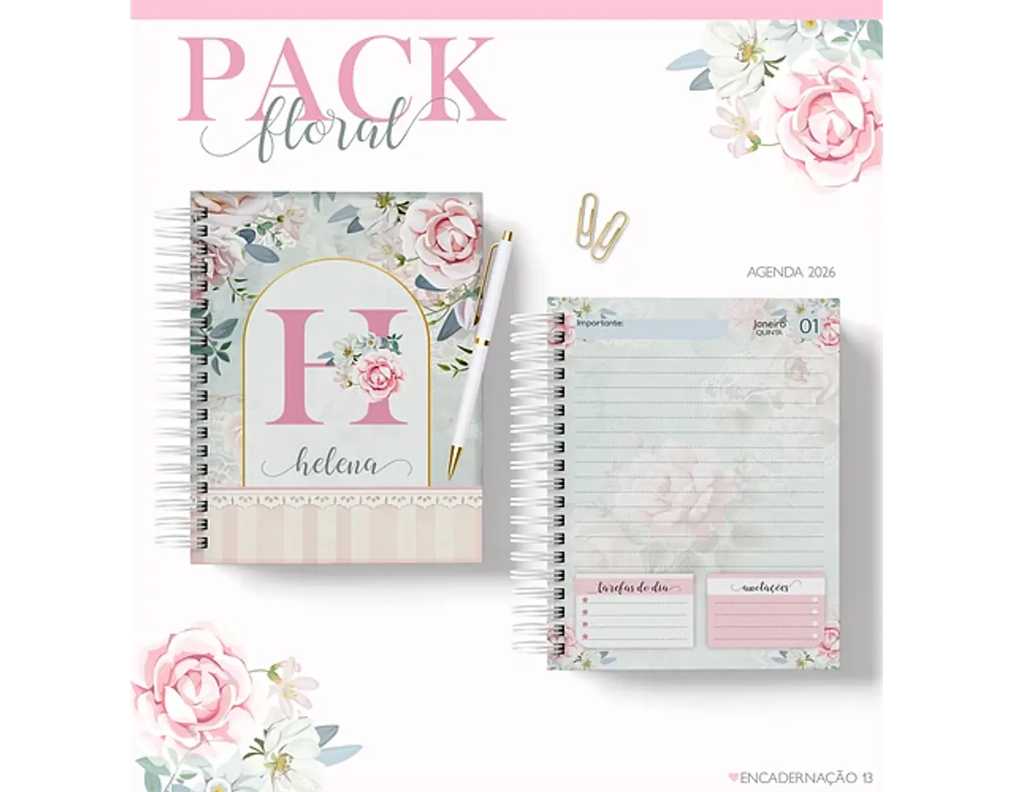 Arquivo encadernação pack floral 1 - LINA 9