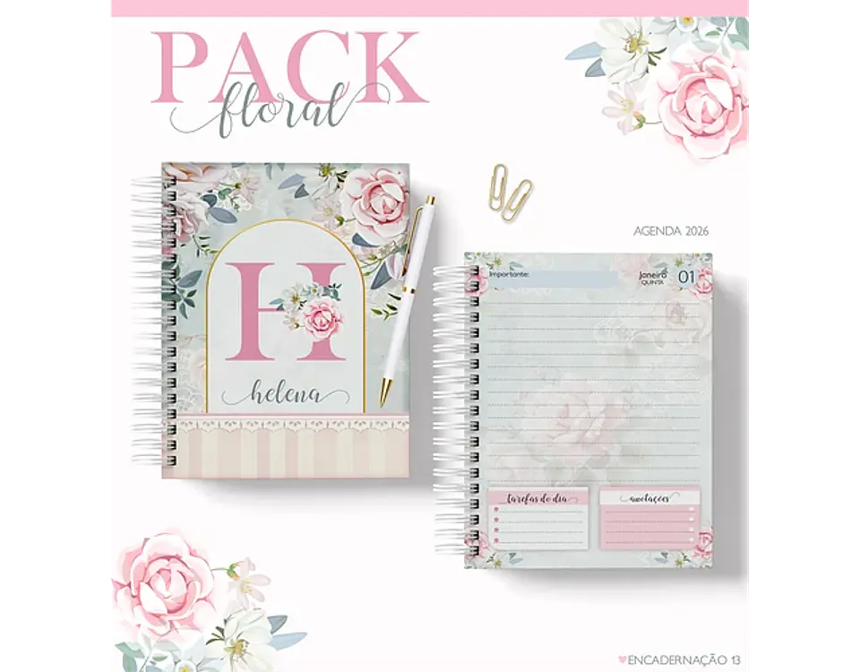 Arquivo encadernação pack floral 1 - LINA 9