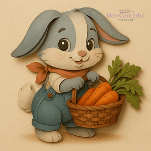 Arquivo Topo de Bolo Páscoa - Coelhinho com Cesta
