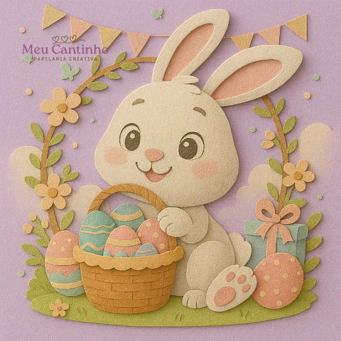 Arquivo Topo de Bolo Páscoa Menina com Cesta
