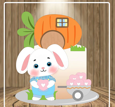 Arquivo Topo de Bolo Páscoa Casinha de Cenoura