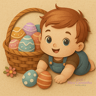 Arquivo Topo de Bolo Páscoa Menino Engatinhando