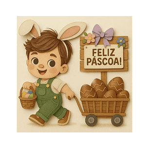 Arquivo Topo de Bolo Páscoa Menino Carrinho