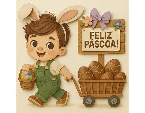 Arquivo Topo de Bolo Páscoa Menino Carrinho