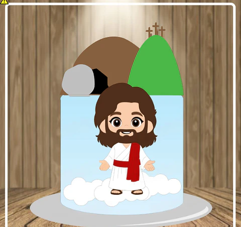 Arquivo Topo de Bolo Jesus Cute