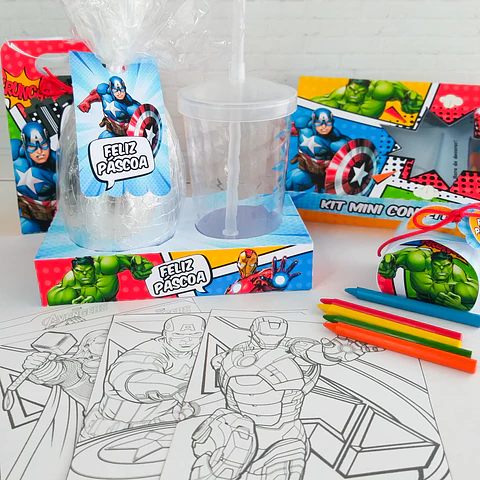 Arquivo Páscoa Kit Infantil Vingadores