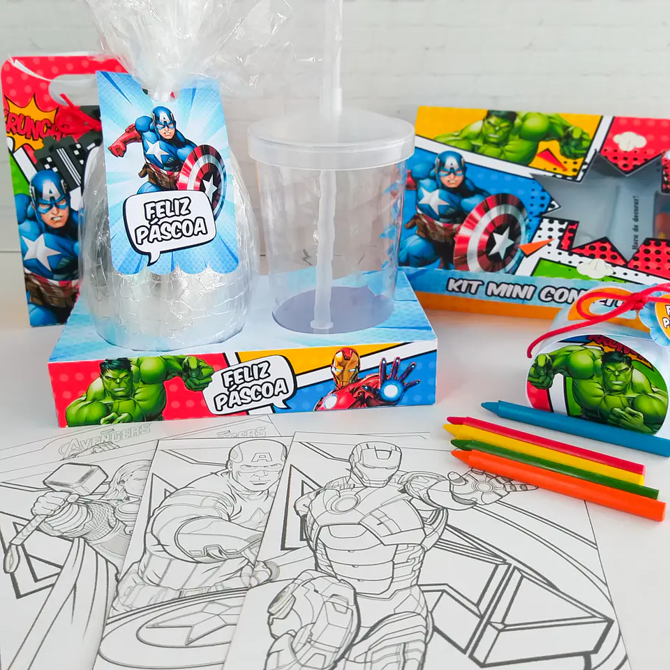 Arquivo Páscoa Kit Infantil Vingadores 1